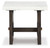 Burkhaus - White/Dark Brown - End Table (T779-3) by Ashley