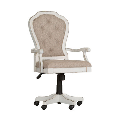 Magnolia Manor - Antique White & Weathered Bark - Jr Executive Desk Chair (244-HO197) by Liberty Furniture