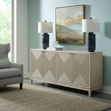 Kinsley - Washed Taupe & Silver Champagne - 4 Door Accent Cabinet (2146-AC1000) by Liberty Furniture