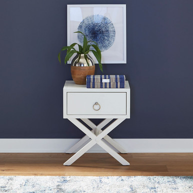 East End - Wirebrushed White - 1 Drawer Accent Table (2030WH-AT1922) by Liberty Furniture