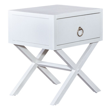 East End - Wirebrushed White - 1 Drawer Accent Table (2030WH-AT1922) by Liberty Furniture