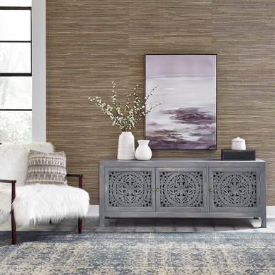 Marisol - Weathered Honey & Soft Wash Gray - 65 Inch 3 Door Accent TV Stand (2077-AC6526) by Liberty Furniture