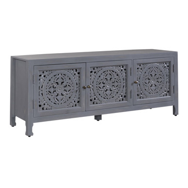 Marisol - Weathered Honey & Soft Wash Gray - 65 Inch 3 Door Accent TV Stand (2077-AC6526) by Liberty Furniture