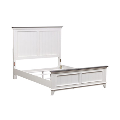 Allyson Park - Wirebrushed White w/ Charcoal Tops - Full Panel Bed (417-YBR-FPB) by Liberty Furniture