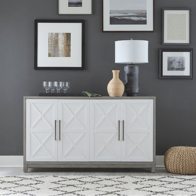 Palmetto Heights - Shell White & Driftwood - Accent Buffet (499-AC1000) by Liberty Furniture
