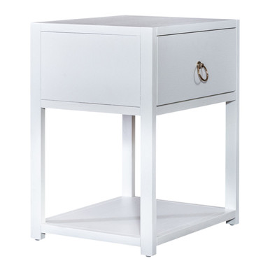 East End - Wirebrushed White - 1 Shelf Accent Table (2030WH-AT2126) by Liberty Furniture