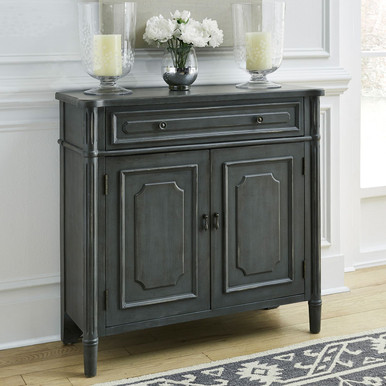 Madison Park - Gray w/ White Rub Thru - 1 Drawer 2 Door Accent Cabinet (2006-AC3836) by Liberty Furniture