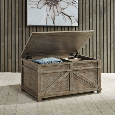 Parkland Falls - Weathered Taupe - Storage Trunk (172-OT1013) by Liberty Furniture