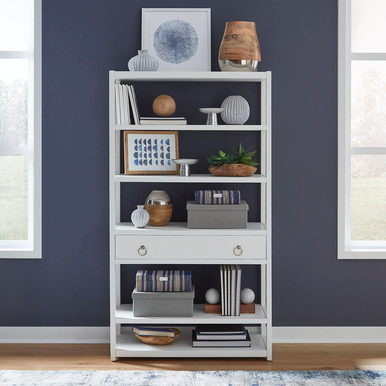 East End - Wirebrushed White - Accent Bookcase (2030WH-AB3970) by Liberty Furniture