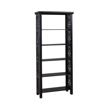 Trellis Lane - Weathered White, Black & Gray - Accent Bookcase- Black (2094B-AC3001) by Liberty Furniture