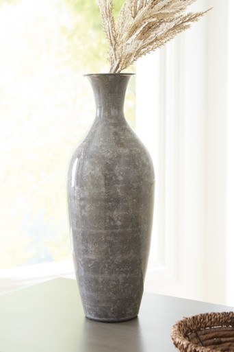 Brockwich - Antique Gray - Vase (A2000588) by Ashley
