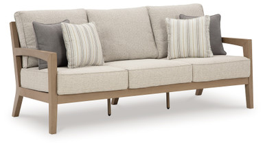 Hallow Creek - Driftwood - Outdoor Sofa with Cushion (P560-838) by Ashley