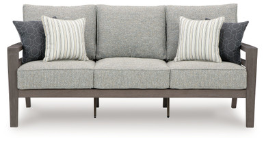 Hillside Barn - Gray/Brown - Outdoor Sofa with Cushion (P564-838) by Ashley
