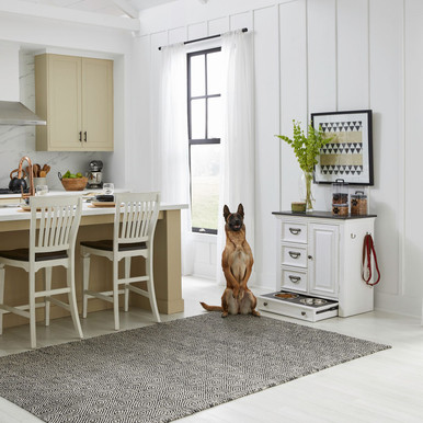 Allyson Park - Wirebrushed White w/ Charcoal Tops - Pet Feeder (417-PF1000) by Liberty Furniture