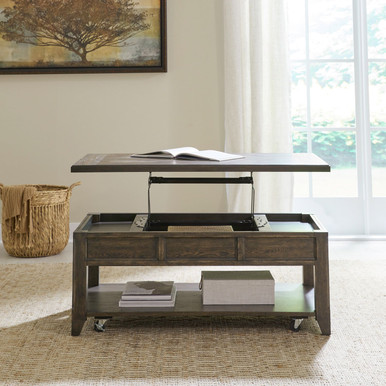 Paradise Valley - Saddle Brown - Lift Top Cocktail Table (297-OT1011) by Liberty Furniture