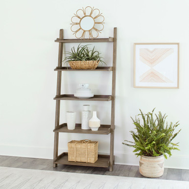 Americana Farmhouse - Dusty Taupe - Leaning Pier Bookcase (615-BK202) by Liberty Furniture