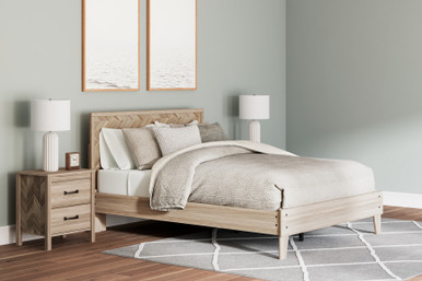 Battelle - Tan - Full Panel Platform Bed (EB3929B1) by Ashley