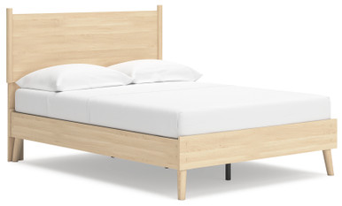 Cabinella - Tan - Full Platform Panel Bed (EB2444B1) by Ashley