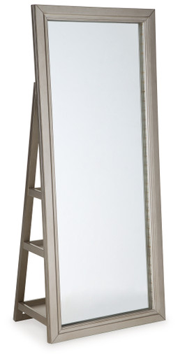 Evesen - Champagne - Floor Standing Mirror with Storage (A8010379) by Ashley