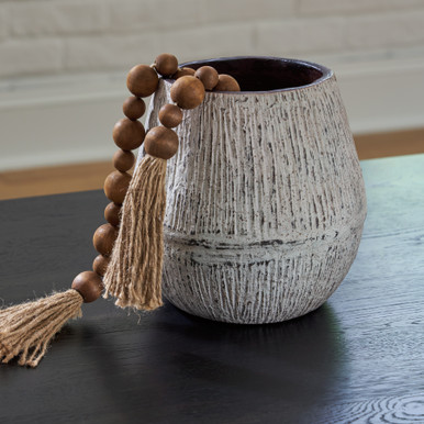 Claymount - Distressed Brown - Vase (A2000635) by Ashley