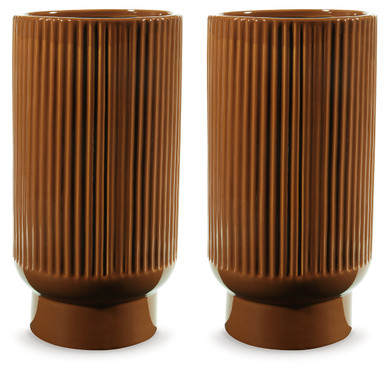 Avalyah - Burnt Umber - Vase (Set of 2) (A2900022) by Ashley