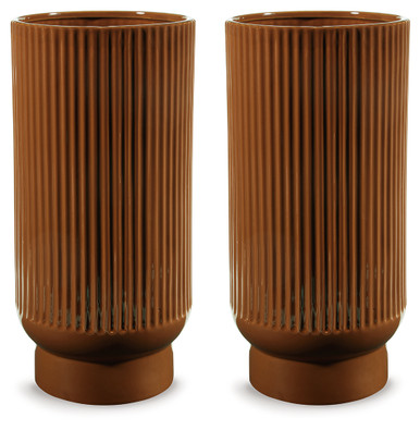 Avalyah - Burnt Umber - Vase (Set of 2) (A2900023) by Ashley