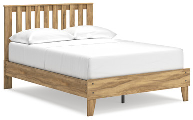 Bermacy - Light Brown - Full Platform Panel Bed (EB1760B1) by Ashley