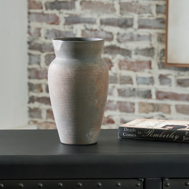 Brickmen - Antique Gray - Vase (A2000657) by Ashley