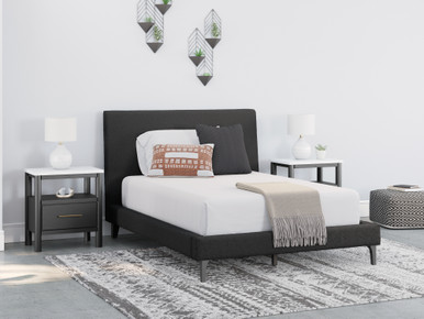 Cadmori - Black - Full Upholstered Bed with Roll Slats (B2616-72) by Ashley