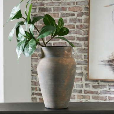 Brickmen - Antique Gray - Vase (A2000659) by Ashley