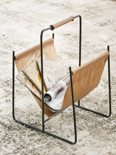 Faronworth - Brown/Black - Magazine Rack (A4000668) by Ashley