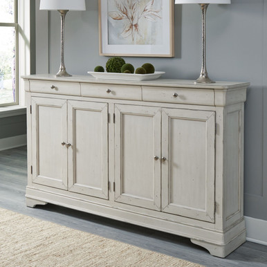 Morrow Bay - Sandy Taupe & Porcelain White - Hall Buffet - White (742W-HB7644) by Liberty Furniture