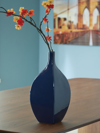 Abtinson - Navy - Vase (A2900032) by Ashley