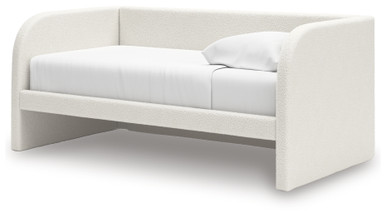 Arloster - Tan/White - Twin Upholstered Day Bed (PCB1566B8) by Ashley