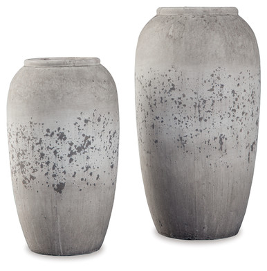 Dimitra - Brown/Cream - Vase (Set of 2) (A2000110) by Ashley