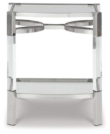 Chaseton - Clear/Silver Finish - Accent Table (A4000334) by Ashley