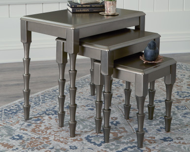 Larkendale - Metallic Gray - Accent Table (Set of 3) (A4000353) by Ashley