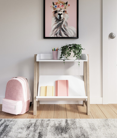 Blariden - White/Tan - Small Bookcase (A4000361) by Ashley