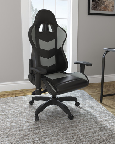 Lynxtyn - Black/Gray - Home Office Desk Chair (H400-09A) by Ashley