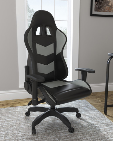 Lynxtyn - Black/Gray - Home Office Desk Chair (H400-09A) by Ashley