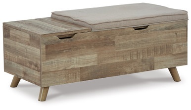 Gerdanet - Beige/Brown - Storage Bench (A3000318) by Ashley