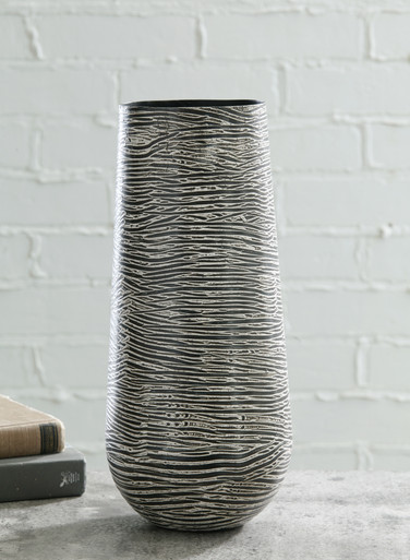 Fynn - Antique Gray - Vase (A2000515) by Ashley