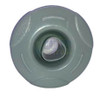 This gray 2 inch diameter jet insert model 03-1101-52 can be rotated in or out of the jet back for easy removal and replacement.