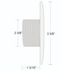 HydroAir Jet Wall Fitting Only White 1 1/4 Thread Depth 10-3801WH