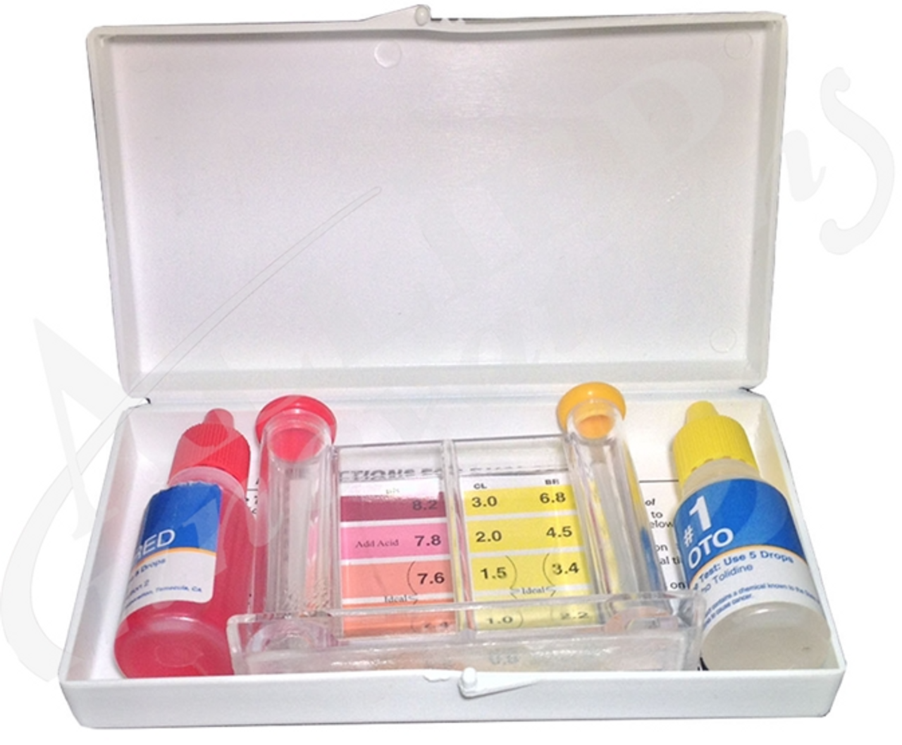 Pool Spa Water Test Kit TK405 Dual pH and Chlorine Phenyl Red OTO 1