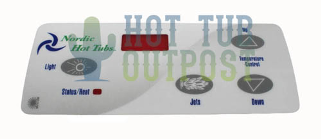 Nordic Hot Tubs Control Panel 51006 with Overlay 070101
