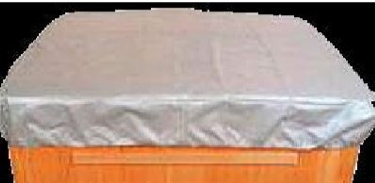 Hot Tub Cover Cap 7x7 Feet Gray 12 Inch Skirt
