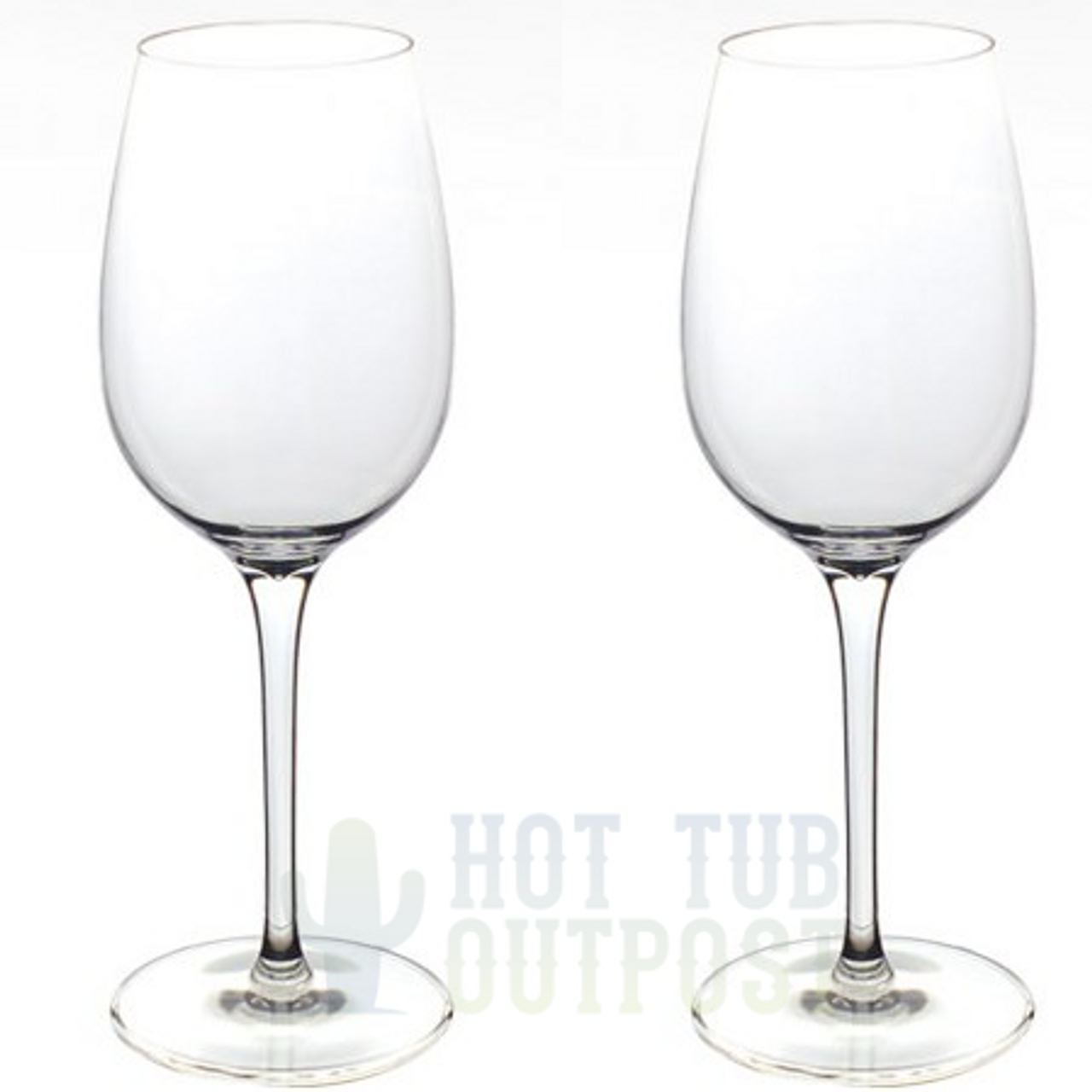 White Wine Glasses - 2 pack white logo