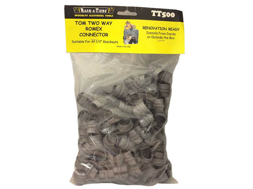 Raqck-A-Tires Romex Connector: Tom 2-Way 1/2 Inch TT500