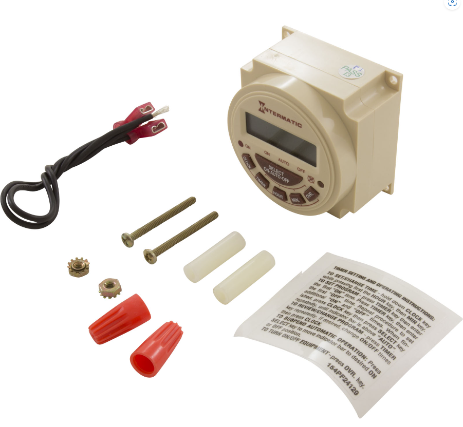 Intermatic Time Clock 240V SPST 24 Hour Electronic PB314EK